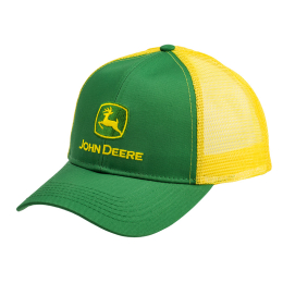 Casquette camionneur verte et jaune