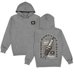 Hooded sweatshirt grey John Deere