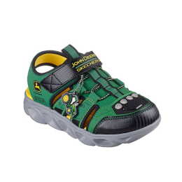 John Deere sandal med lys og traktordetaljer