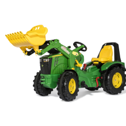 Trattore rollyX-Trac John Deere 8400R con caricatore frontale, cambio a due marce e freno