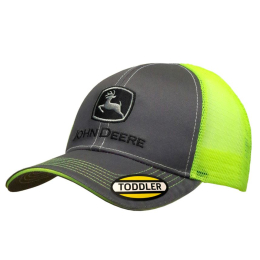 Cappellino per bambini John Deere con parte posteriore in rete