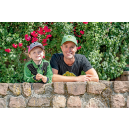 Cappellino John Deere per bambini con parte posteriore in rete