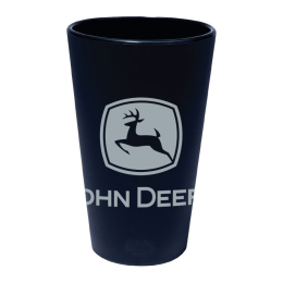 Bicchiere da birra nero in silicone John Deere