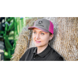 Cappellino John Deere con parte posteriore in rete e logo