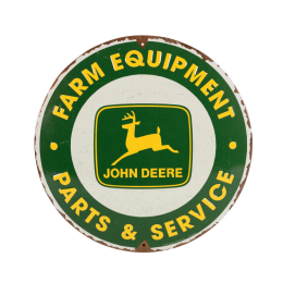 Rond metalen bord “Parts & Service”