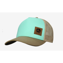 Cappellino John Deere con parte posteriore in rete e toppa