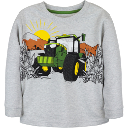 Sweatshirt til småbørn med grovskitse af traktor