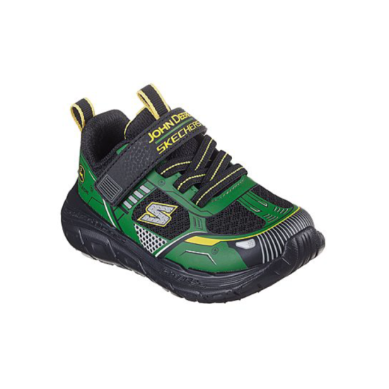 Zapatilla deportiva John Deere con detalles de tractor en la parte superior