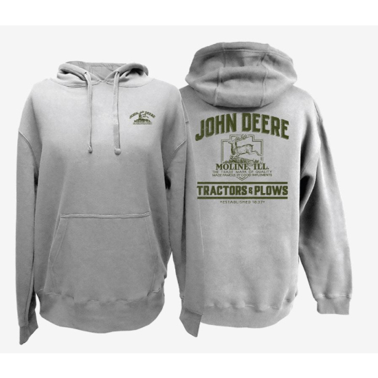 Hooded Sweatshirt with 'tractors and plows' logo