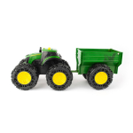Trattore con battistrada Monster e rimorchio John Deere