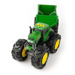 Trattore con battistrada Monster e rimorchio John Deere