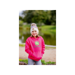 Gorro com pompom e remendo para mulher