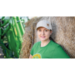 Cappellino John Deere con parte posteriore in rete e toppa