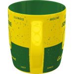 Tazza in ceramica gialla e verde