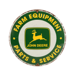 Pyöreä peltikyltti "Parts & Service"