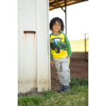 Felpa per bambini con trattore che si avvicina e che se ne va