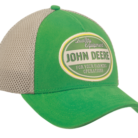 John Deere Gorra Original Verde con Café con Malla