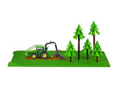 Skogsbruksset med John Deere-traktor
