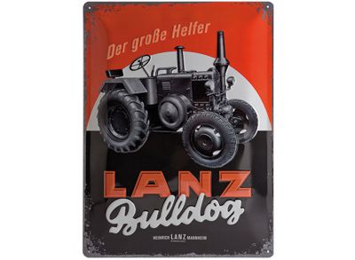 Lanz Blechschild 30 x 40 cm - Bulldog