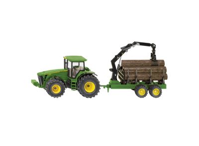 John Deere 8430 -traktori ja metsäperävaunu