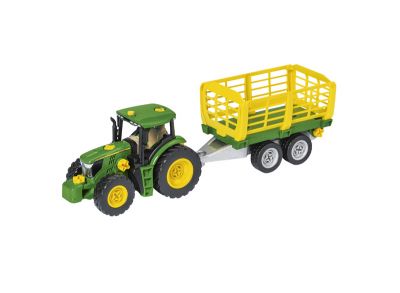 Byggesæt - traktor med høvogn og udtrækstrailer
