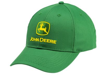 Vihreä John Deere -tavaramerkillä varustettu lippalakki