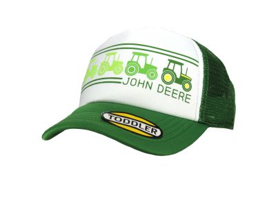Cappellino John Deere per bambini con parte posteriore in rete