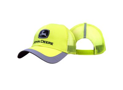 Cappellino John Deere giallo fluo con parte posteriore in rete