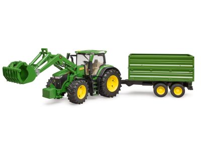 John Deere 7R 350 with frontloader and trailer