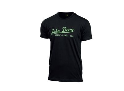 Czarny T-shirt John Deere