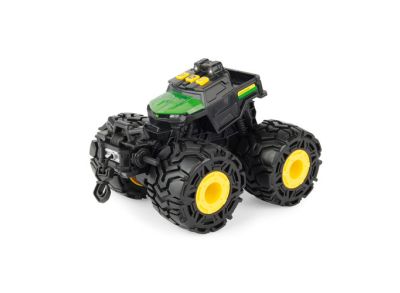 03155 - John Deere 7R avec chargeur avant et remorque avec