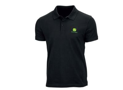 Black Polo Shirt `John Deere`