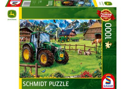 Puzzle „John Deere Traktor 6120M im Alpenvorland“
