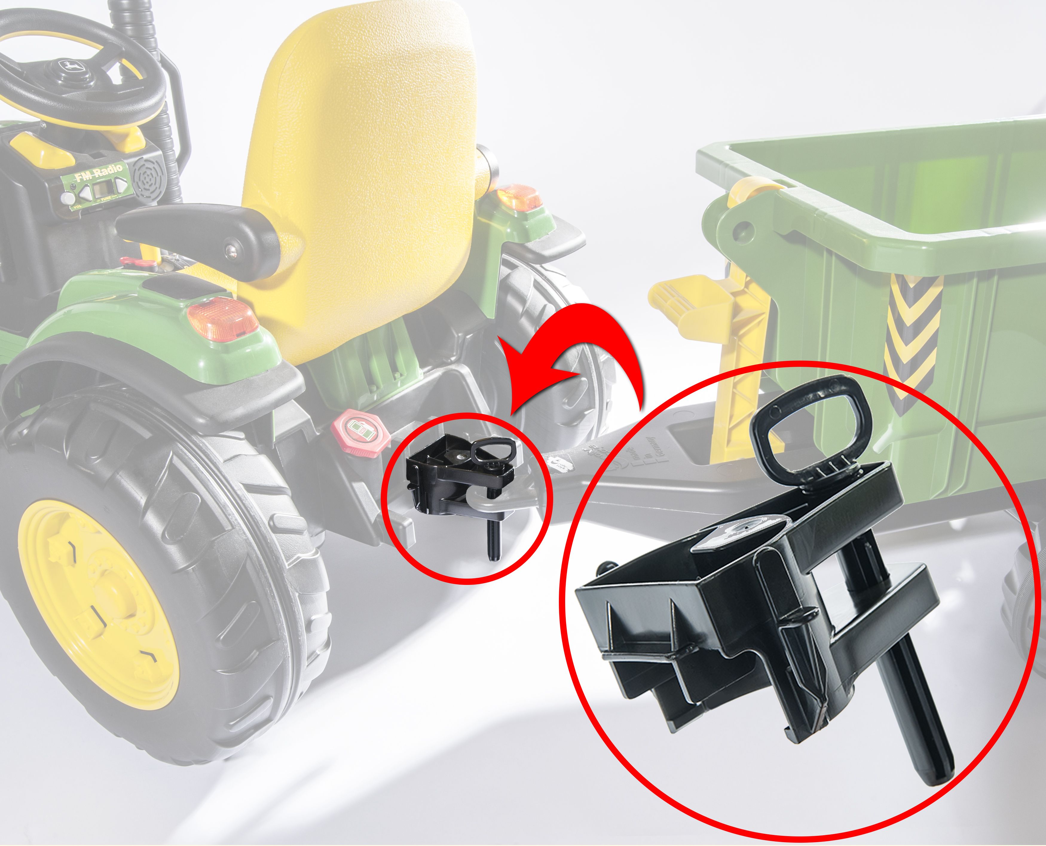 rolly toys Anhänger Adapter kompatibel mit Peg Perego Traktoren 