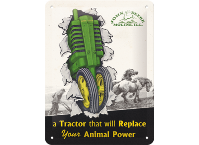 Tin Sign Tractor Power 15 x 20 cm